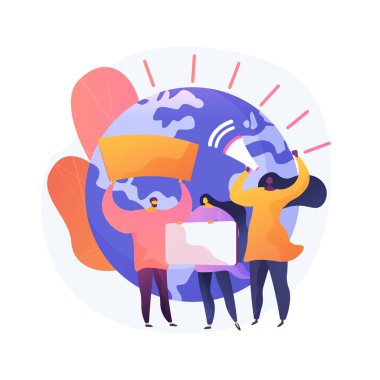 Ekoloji aktivistleri vektör metaforu