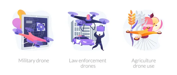 Drone technology vector concept metaphors — Stok Vektör