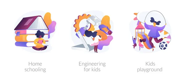 Kids education and development vector concept metaphors — 图库矢量图片