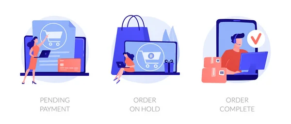 Onine shopping details vector concept metaphors — 스톡 벡터
