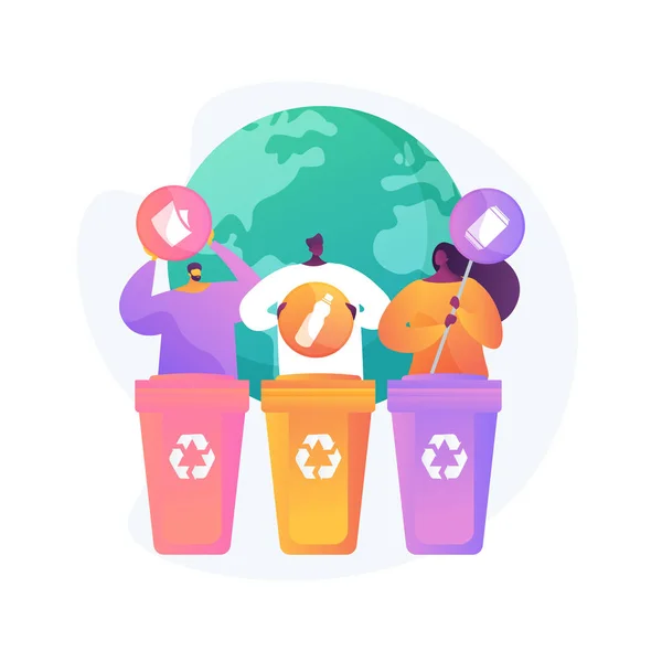 Waste sorting vector concept metaphor — Stock Vector