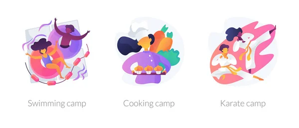 Kids holiday camps vector concept metaphors — ストックベクタ