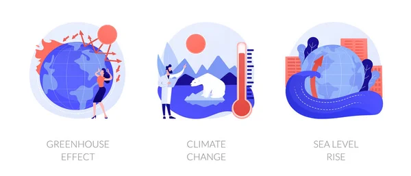 Consecuencias del cambio climático vector concepto metáfora . — Vector de stock