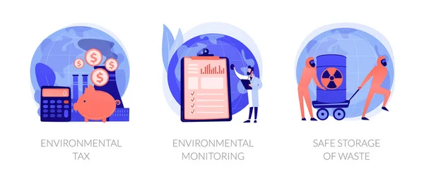 Lucha contra los problemas ambientales metáforas concepto vectorial — Vector de stock