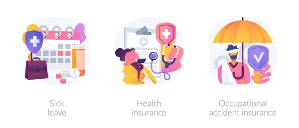 Worker healthcare system vector concept metaphors — ストックベクタ