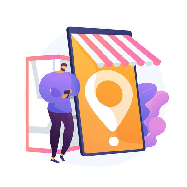 Metafora del concetto di mobile shopping vector — Vettoriale Stock