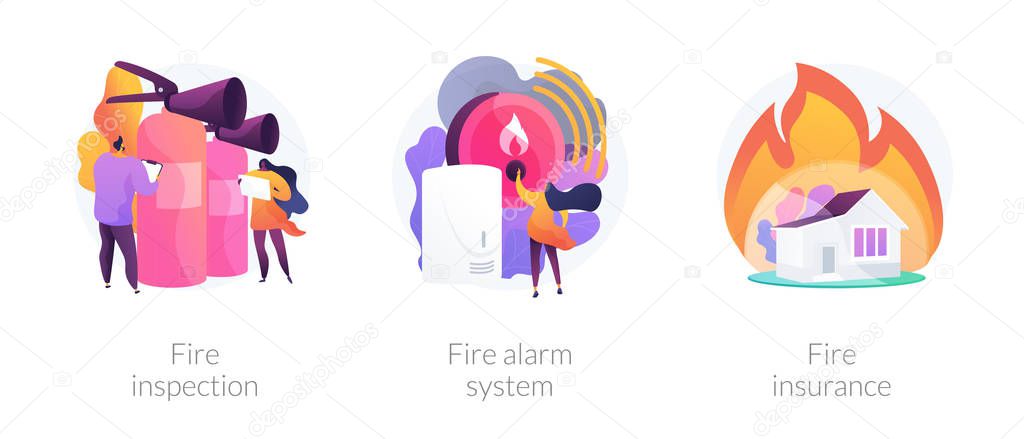 Fire prevention vector concept metaphors