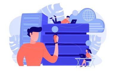 Proxy sunucu kavramı vektör çizim.