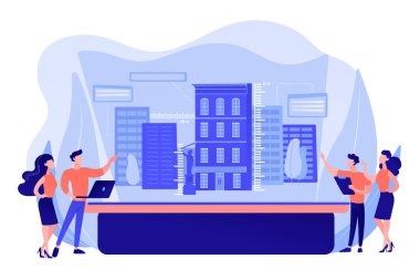 Etkileşimli tasarım konsept vektör çizimi