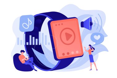 SmartWatch oyuncu kavramı vektör çizim.