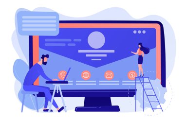 Kurumsal Web sitesi kavramı vektör çizim.