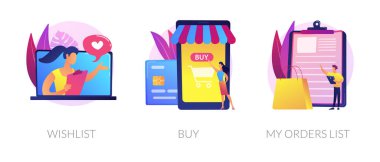 Online alışveriş vektör kavramı metaforlar.