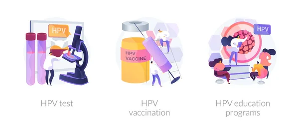 HPV prevention vector concept metaphors. — 图库矢量图片