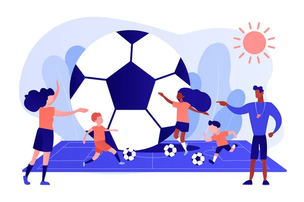 Campo de futebol conceito vetor ilustração . — Vetor de Stock