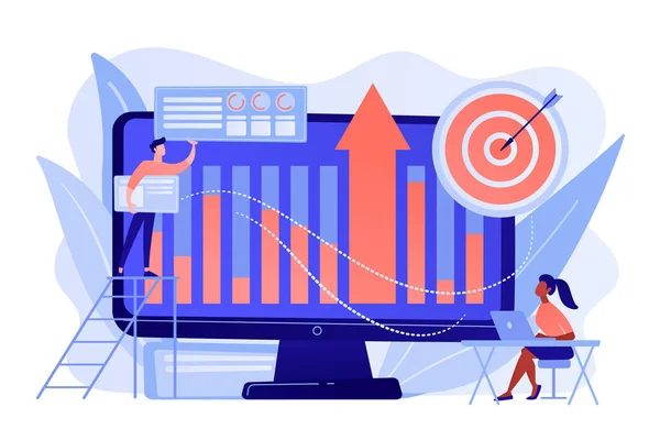 Ilustración de vector de concepto de inteligencia empresarial . — Vector de stock