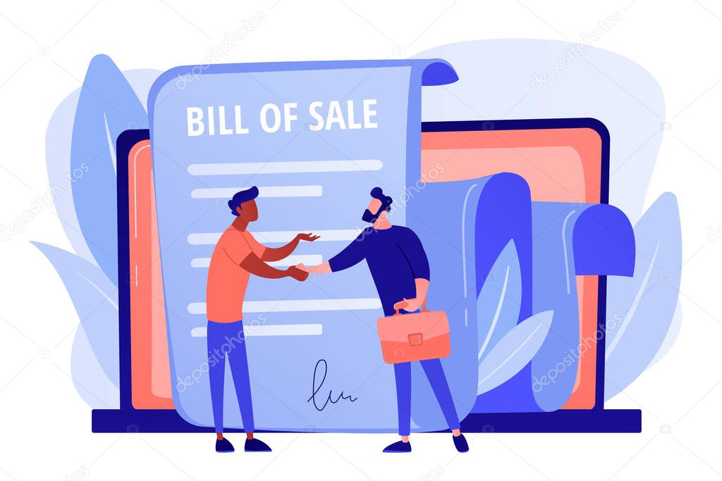 Bill of sale concept vector illustration