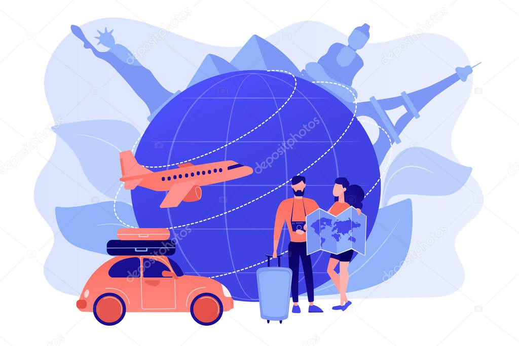Global travelling concept vector illustration.