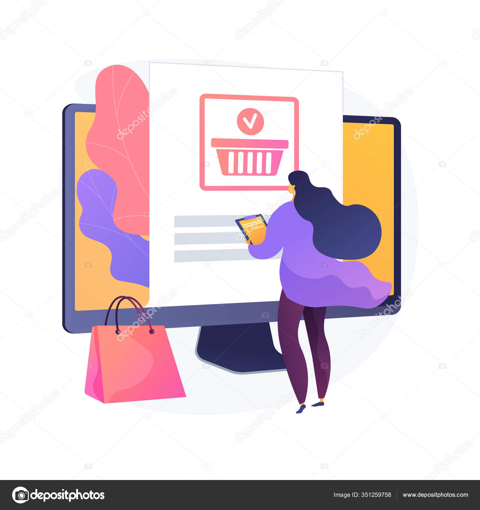 Online Ordering Purchase Making Buying Goods Internet Store