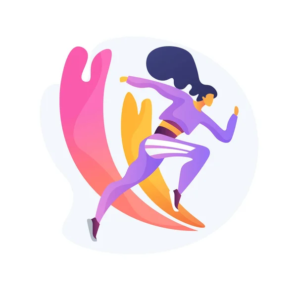 Workout clothes fashion. Trendy sportswear, sports uniform, fitness look. Female athlete, sportswoman exercising in fashionable gym apparel. Vector isolated concept metaphor illustration