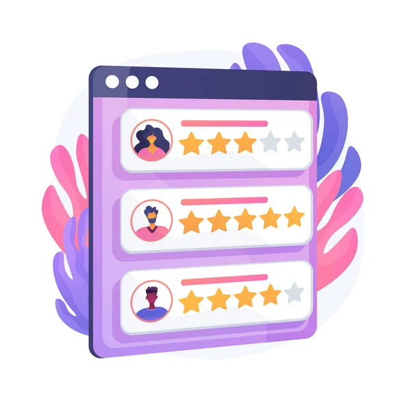 Loyalty Stars Customer User Reviews Website Ranking System Positive Feedback — Stock Vector
