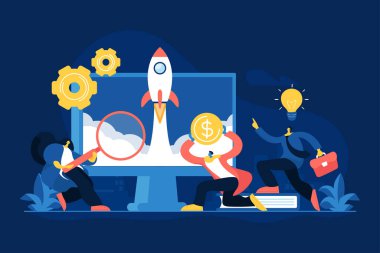 Konsept vektör çizimini başlat