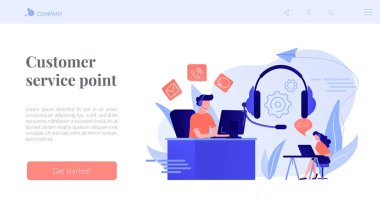 Kişi merkezi konsept iniş sayfası.