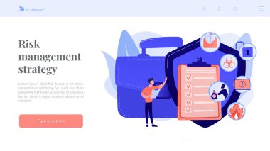 İş devamlılığı ve afet kurtarma konsepti iniş sayfası