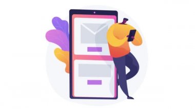 Mobil mesajlaşma 4K döngü canlandırması.