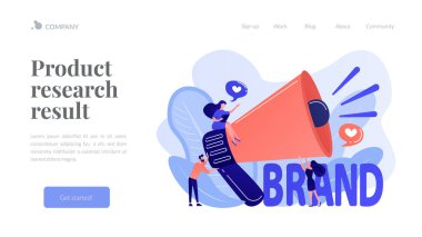 Marka farkındalığı konsepti iniş sayfası.