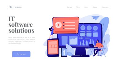 Girişim bilişim yönetimi konsepti iniş sayfası.