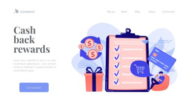 Nakit geri konsept iniş sayfası.