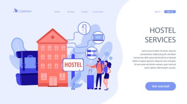 Yurt hizmetleri konsepti iniş sayfası