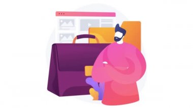 Portföy yönetimi 4K döngü canlandırması.