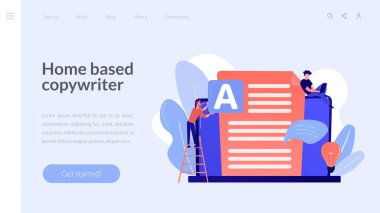 Kopyalama konsepti iniş sayfası.