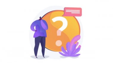 Web sitesi FAQ bölüm 4K döngü canlandırması.