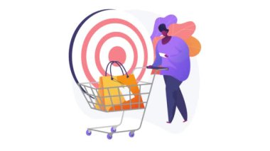 Hedef satışlar 4K döngü canlandırması.