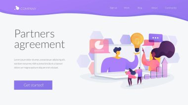 Çevrimiçi konferans iniş sayfası kavramı