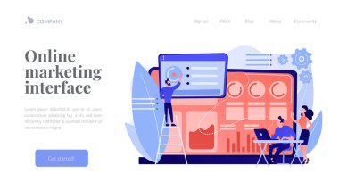 Sosyal medya konsept iniş sayfası.