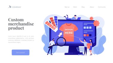 Giysi konsepti iniş sayfası