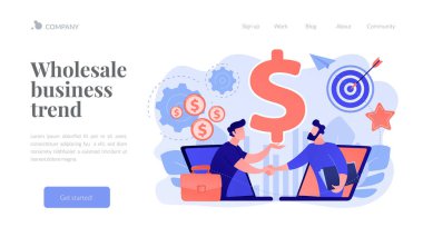 İş dünyası satış konsepti iniş sayfası.