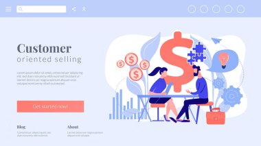 Danışman satış konsepti iniş sayfası.