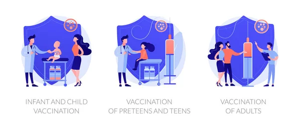 可用接种疫苗预防的疾病抽象概念矢量例证 — 图库矢量图片