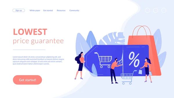 Markdown conceito do programa landing page — Vetor de Stock