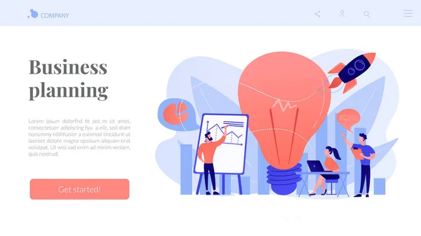 Concepto de declaración de visión landing page . — Vector de stock