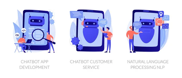 Metafore conceptuale vectoriale Chatbot — Vector de stoc