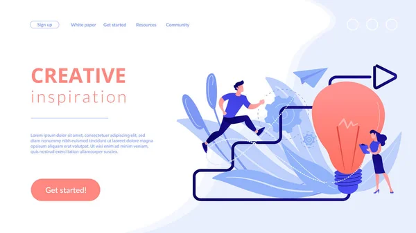 Kreative Inspiration Konzept Landing Page. — Stockvektor