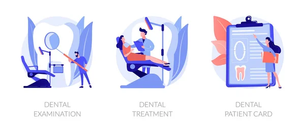 Metáforas do conceito de vetor de cuidados dentários. — Vetor de Stock