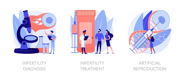Infertility test and treatment vector concept metaphors. — ストックベクタ