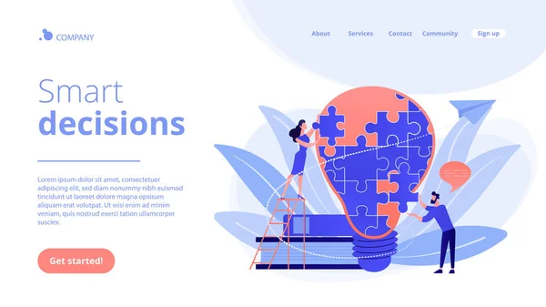 Vision Statement Konzept Landing Page. — Stockvektor