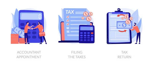 Accountant appointment vector concept metaphors. — Stock Vector